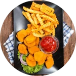 GF chicken nuggets with chips