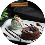 Chocolate Brownie with Vanilla Ice Cream (GF)