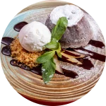 Sticky Date Pudding with Vanilla Ice Cream (GF) 