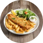 Beer Battered Fish & Chips 