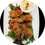 Fried K-Chicken with sticky sauce & mayo